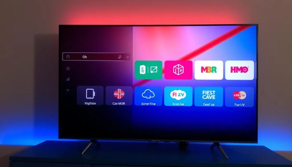 Ein Bild einer IPTV-App auf einem Smart TV