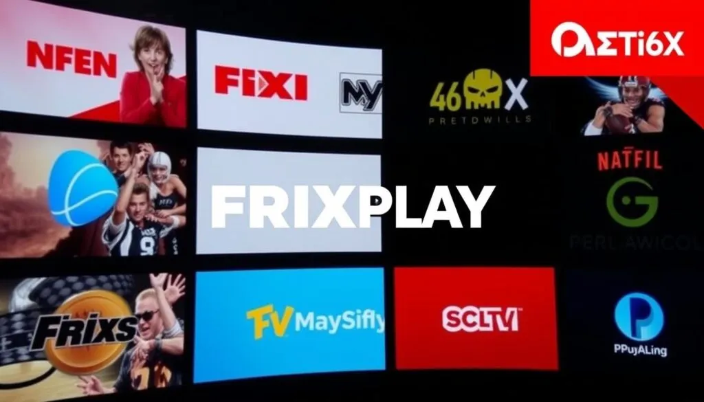 Ein Bild von FRIXPLAY IPTV mit verschiedenen Premium-Kanälen