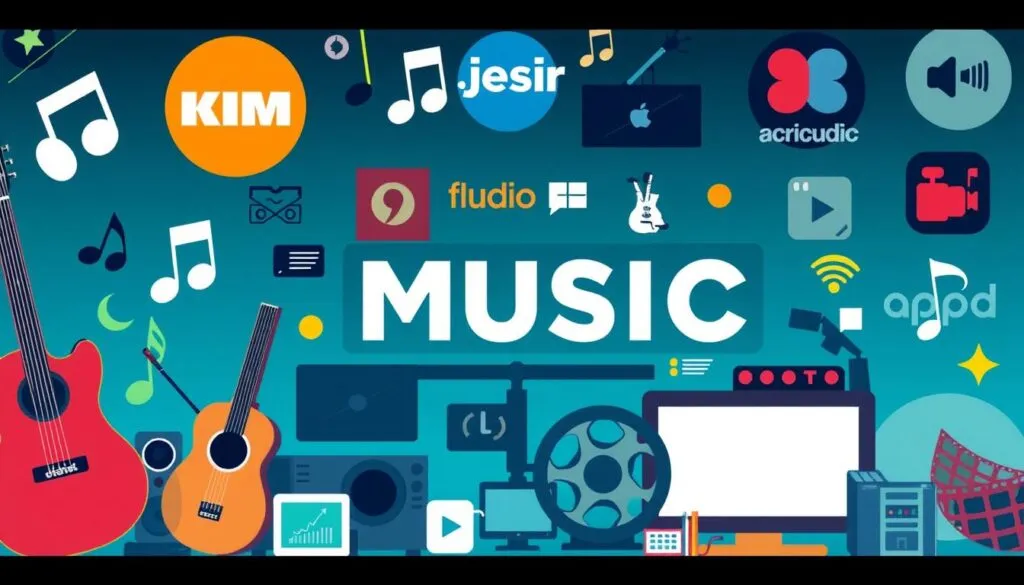 Ein Bild von verschiedenen Musik- und Unterhaltungskanälen