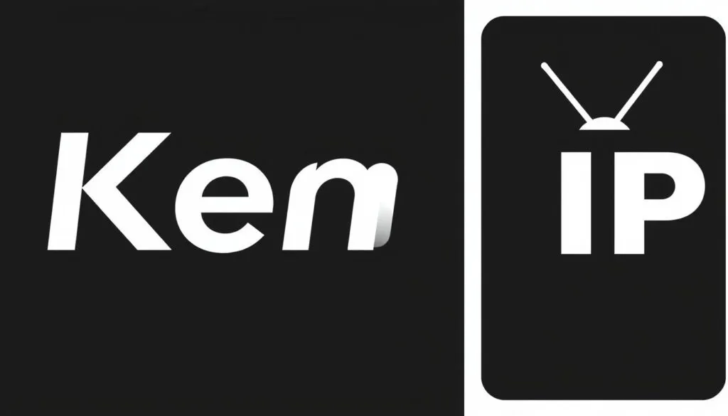 Generiere ein Bild von Kemo IPTV-Logo mit internationalem TV-Symbol