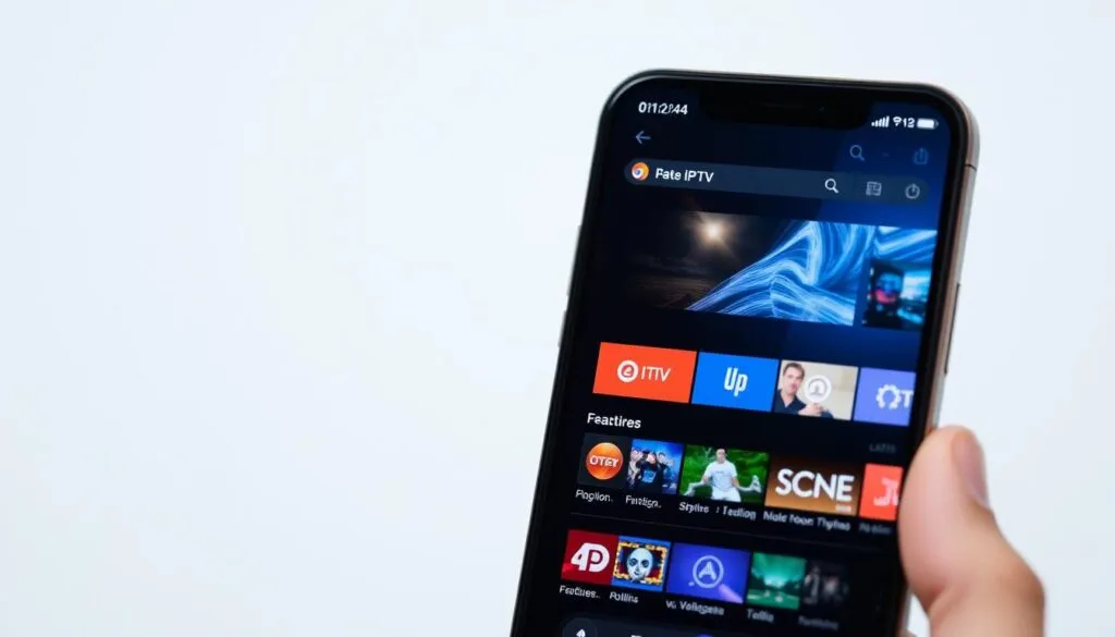Generiere ein Bild von OTTOcean IPTV auf einem Smartphone