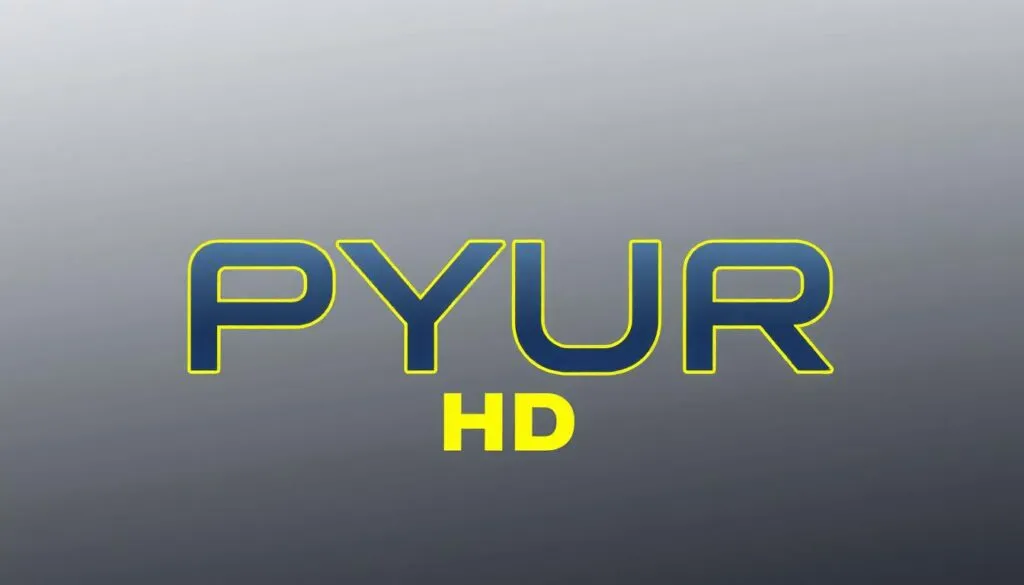 Generiere ein Bild von PYUR TV HD Logo